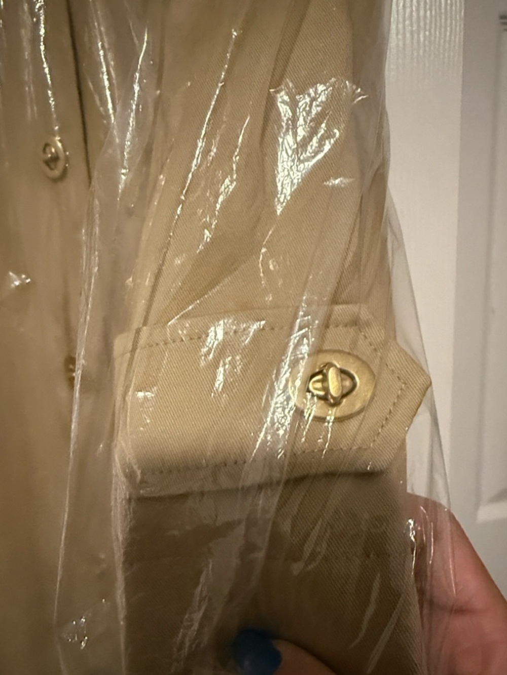 Coach Beige Trench Coat with Signature Monogram and Turn Lock Bottom - Picture 15 of 16